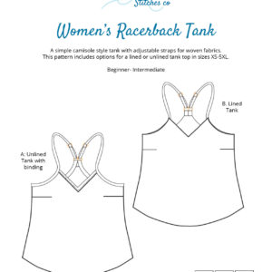 Racerback tank sewing pattern download